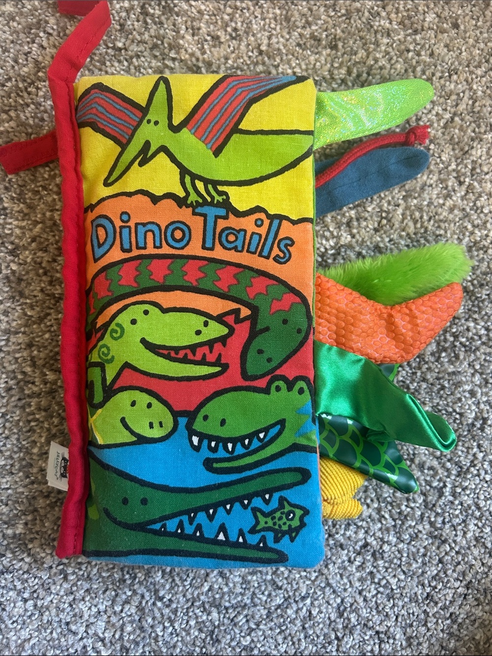 Jellycat Dino Tails Sensory Cloth Book